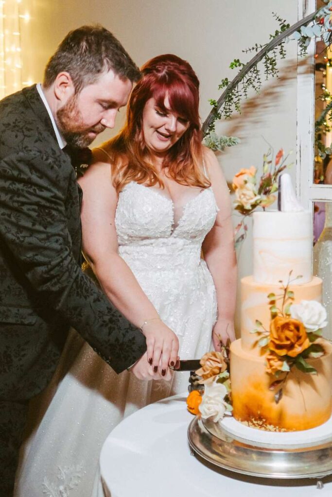 Wedding cake cutting, Beamish Hall Northumberland, Wedding cakes Newcastle