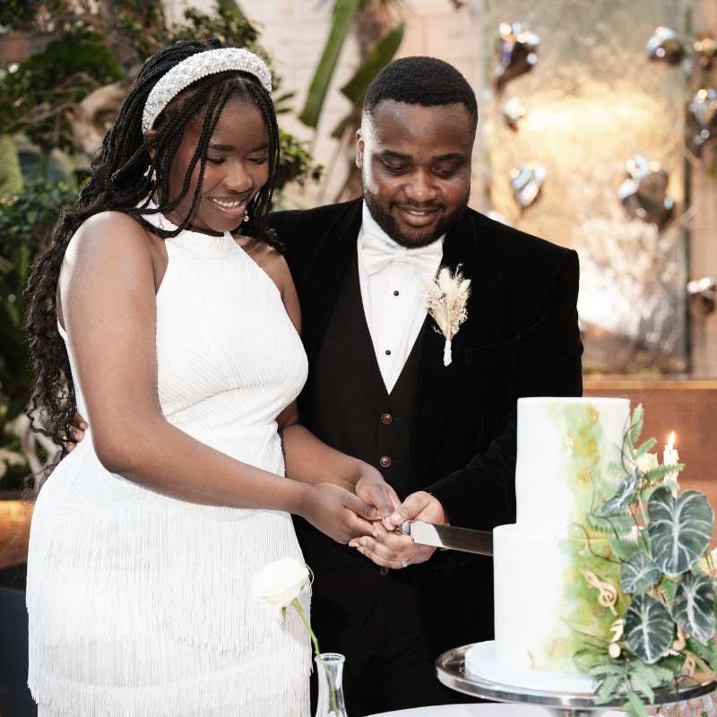Wedding Cake cutting, The garden room, The biscuit factory